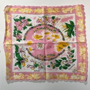 VTG Hawaiian Islands state travel souvenir handkerchiefs